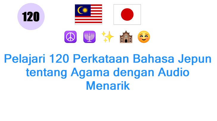 Pelajari 120 Perkataan Bahasa Jepun tentang Agama dengan Audio Menarik